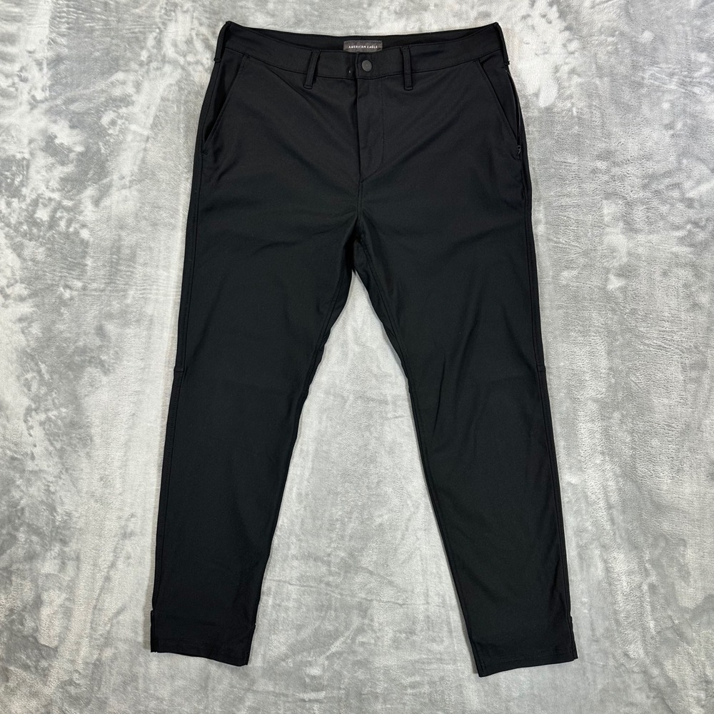 American Eagle Active Flex Pants Men's Size 34x34 Black Tapered
